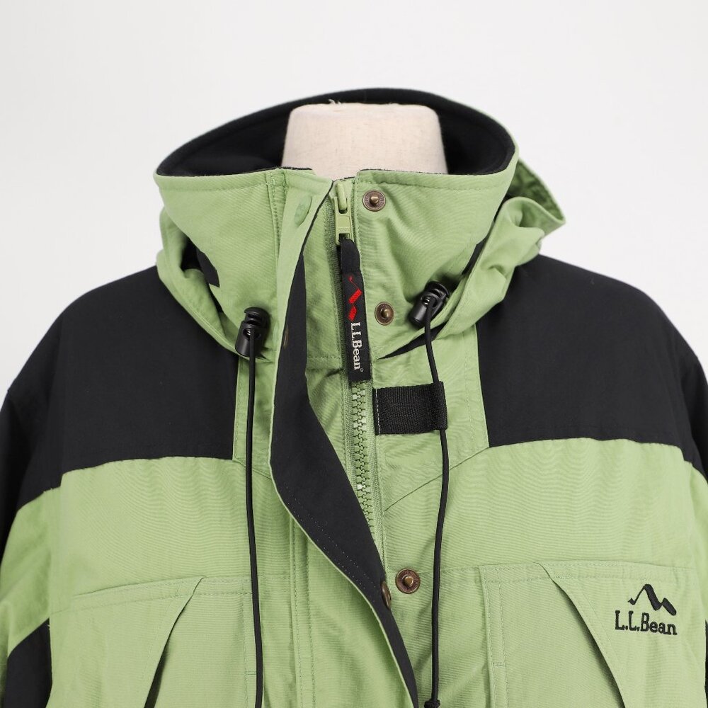 L.L.BEAN OUTDOORS Women's Parka Insulated Hooded Long Jacket Green Black Size L - Picture 6 of 11